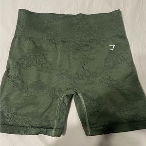 Gymshark camo ribbed shorts